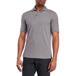 Kit and Ace Mens Crossover Polo Shirt Gray Office Business Casual Modern Work